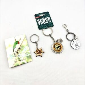 Travel & Fandom Keychain Pin Bundle Lot - Moana, Señor Frog's, Puerto Rico